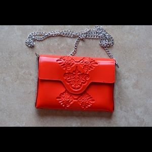 Red Clutch Crossbody Bag